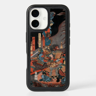 Samurai Hero Yorimitsu- Vintage Japanese Woodblock iPhone 16 Case