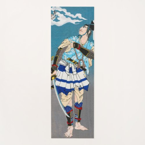 Samurai Holding a Katana Tsukioka Yoshitoshi Yoga Mat