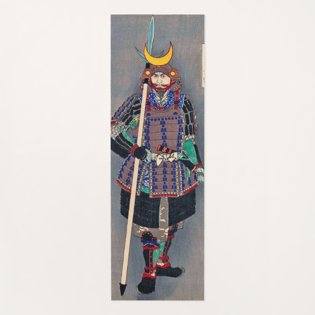 Samurai in Armor, Tsukioka Yoshitoshi Yoga Mat (Front)