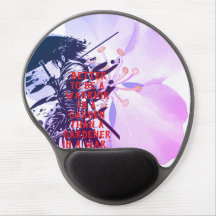 Samurai Ink Art Zen Bushido Gel Mouse Pad