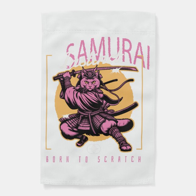 Samurai Instinct Cat Phone Case Design Garden Flag (Front)