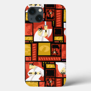 Samurai Jack & Aku Character Art Panel Pattern iPhone 13 Case
