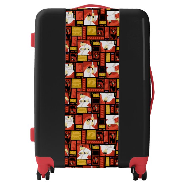 Samurai Jack & Aku Character Art Panel Pattern Luggage (Front)