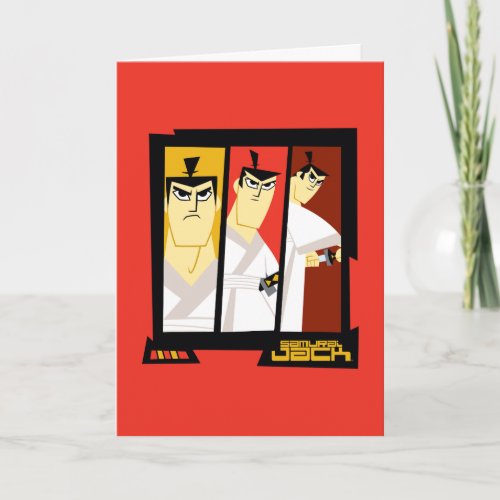 Samurai Jack Character Tri_Panel Futuristic Frame Card