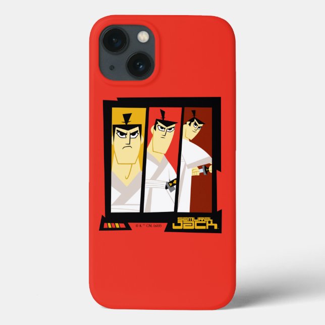 Samurai Jack Character Tri-Panel Futuristic Frame Case-Mate iPhone Case (Back)