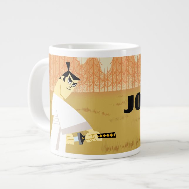 Samurai Jack Drawing Sword Giant Coffee Mug (Front Left)