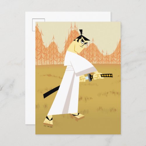 Samurai Jack Drawing Sword Postcard