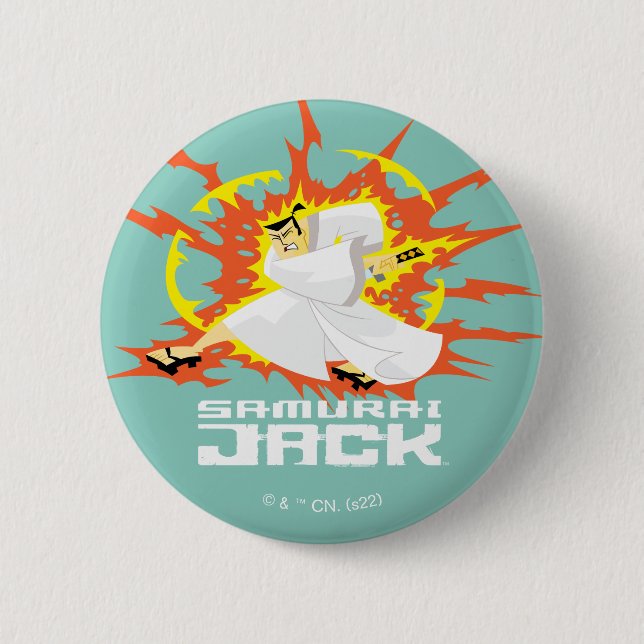 Samurai Jack Energy Graphic Button (Front)