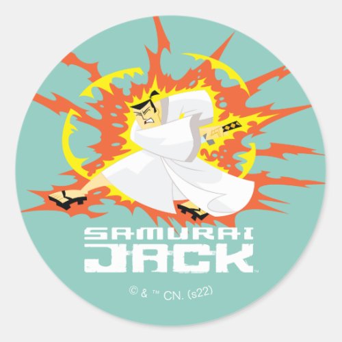 Samurai Jack Energy Graphic Classic Round Sticker