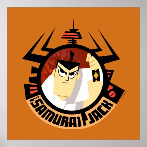 Samurai Jack In Aku Futuristic Frame Poster
