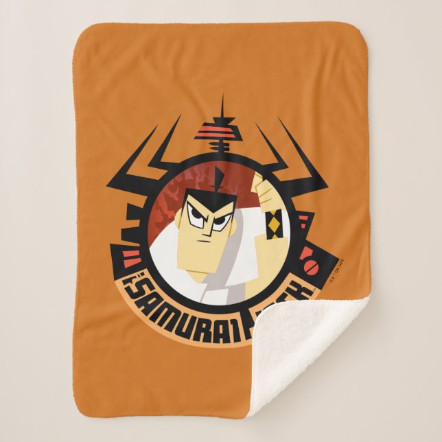 Samurai Jack In Aku Futuristic Frame Sherpa Blanket (Front)