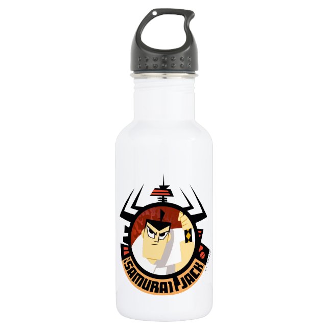 Samurai Jack In Aku Futuristic Frame Stainless Steel Water Bottle (Front)
