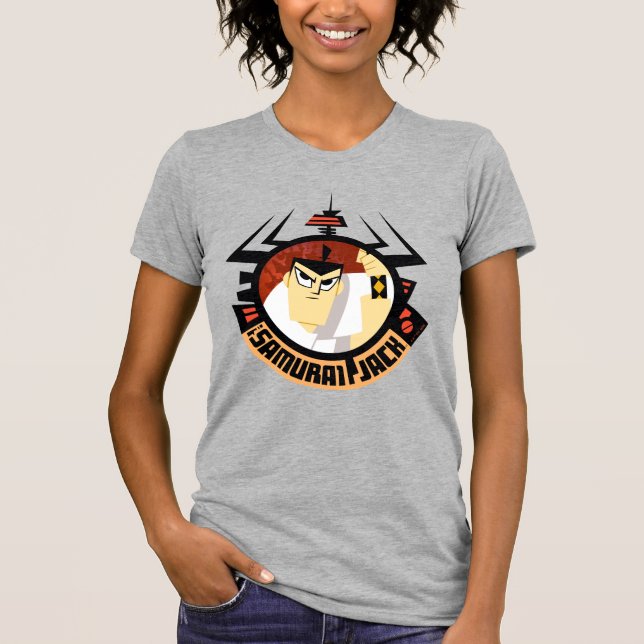 Samurai Jack In Aku Futuristic Frame T-Shirt (Front)