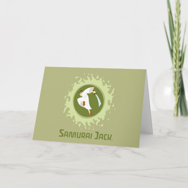 Samurai Jack Leaping Graphic Card (Front)