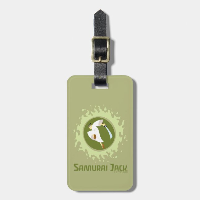 Samurai Jack Leaping Graphic Luggage Tag (Front Vertical)