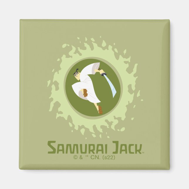 Samurai Jack Leaping Graphic Magnet (Front)
