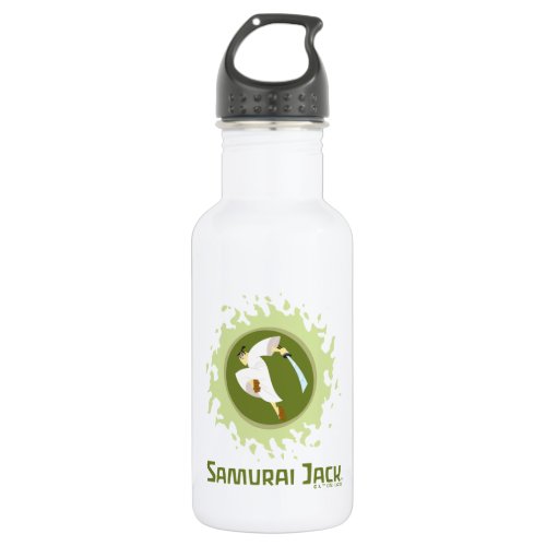 Samurai Jack Leaping Graphic Stainless Steel Water Bottle