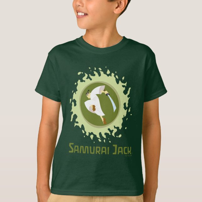 Samurai Jack Leaping Graphic T-Shirt (Front)