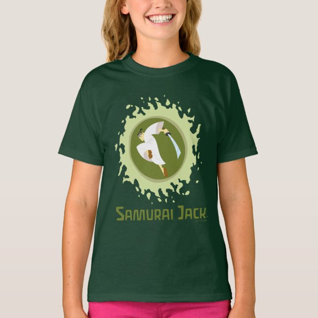 Samurai Jack Leaping Graphic T-Shirt (Front)
