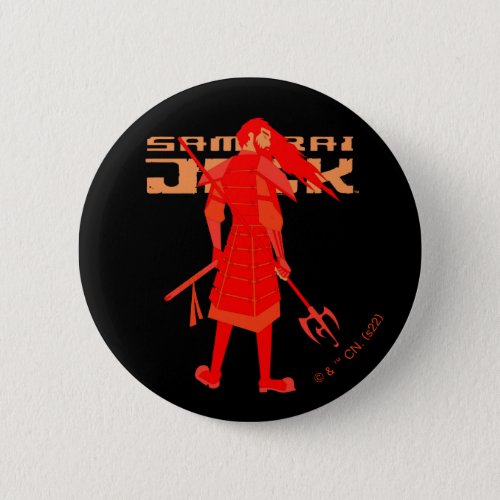Samurai Jack Red Warrior Graphic Button