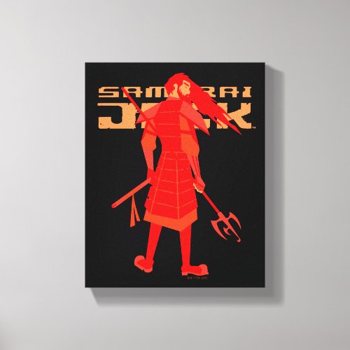 Samurai Jack Red Warrior Graphic Canvas Print