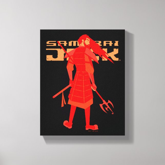 Samurai Jack Red Warrior Graphic Canvas Print (Front)