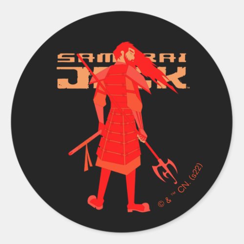 Samurai Jack Red Warrior Graphic Classic Round Sticker