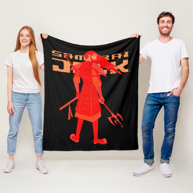 Samurai Jack Red Warrior Graphic Fleece Blanket (In Situ)