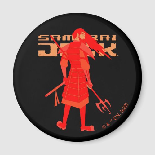 Samurai Jack Red Warrior Graphic Magnet