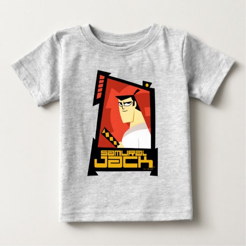 Samurai Jack Smiling Futuristic Frame Graphic Baby T_Shirt
