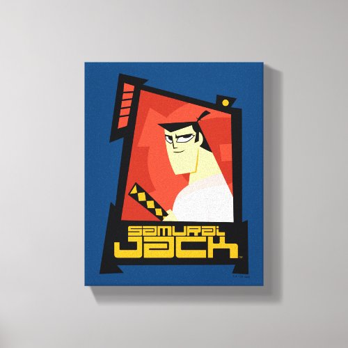 Samurai Jack Smiling Futuristic Frame Graphic Canvas Print