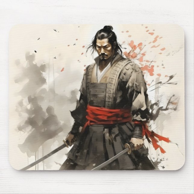 Samurai Japan Warrior Mouse Pad (Front)