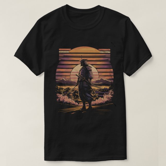 Samurai Japanese Art Vintage Fighter Retro T-Shirt (Design Front)