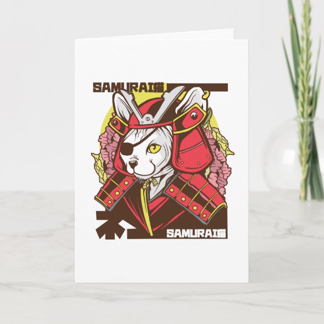 SAMURAI JAPANESE CAT CARD (Front)