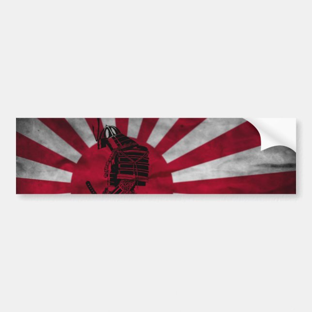 Samurai Japanese flag Bumper Sticker (Front)