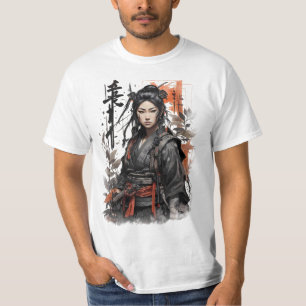 Samurai Japanese girl ninja Woman Chinese warrior T-Shirt