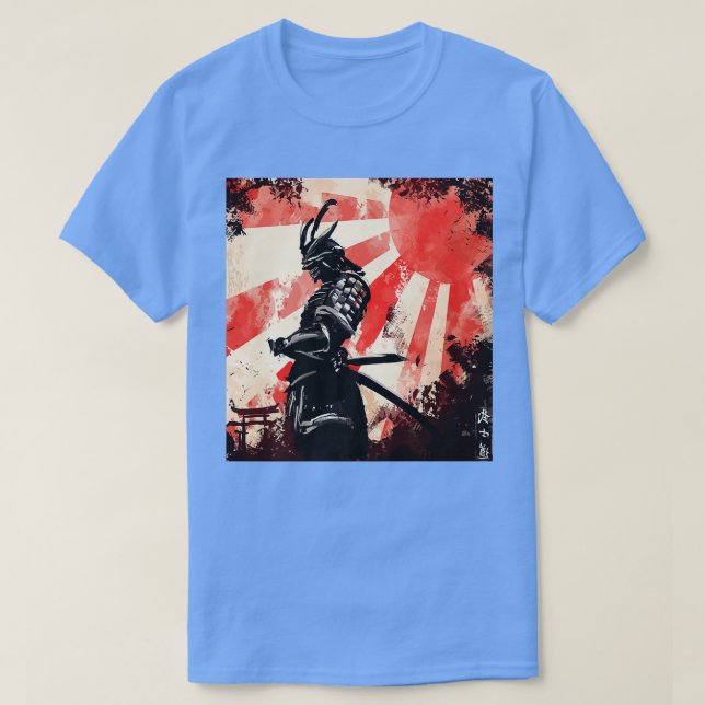 Samurai Japanese Retro Art Bushido Warrior  T-Shirt (Design Front)