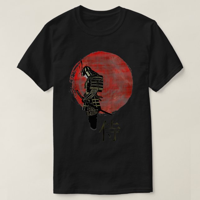 Samurai  Japanese Retro Art Print  Bushido  (1)  T-Shirt (Design Front)