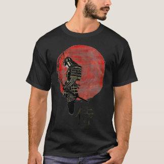Samurai  Japanese Retro Art Print  Bushido  (1)  T-Shirt