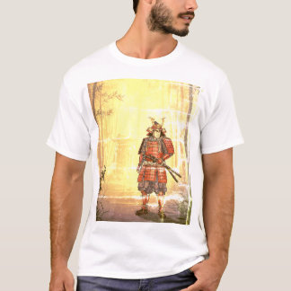 「samurai」Japanese style ink painting T-shirt