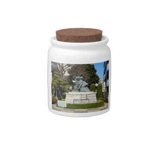 Samurai Kamakura Gongoro Kagemasa Kabuki Statue Candy Jar