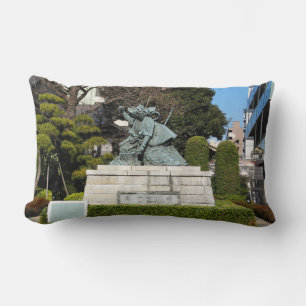 Samurai Kamakura Gongoro Kagemasa Kabuki Statue Lumbar Pillow