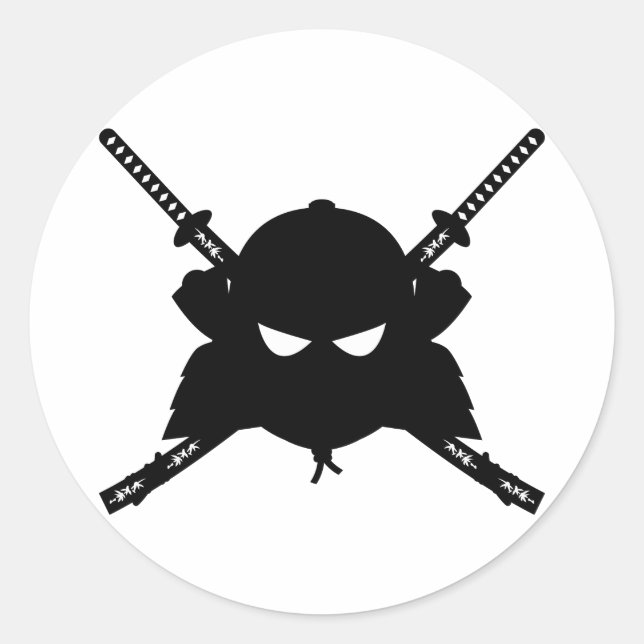 Samurai & Katana Swords Sticker (Front)
