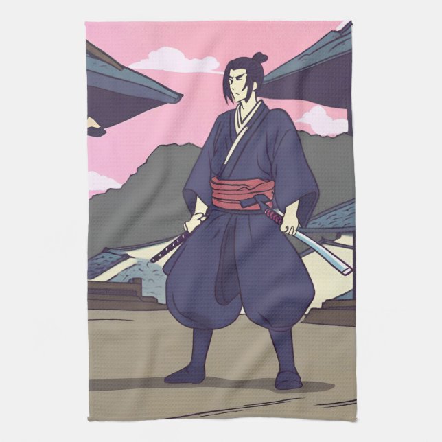 samurai kitchen towel (Vertical)