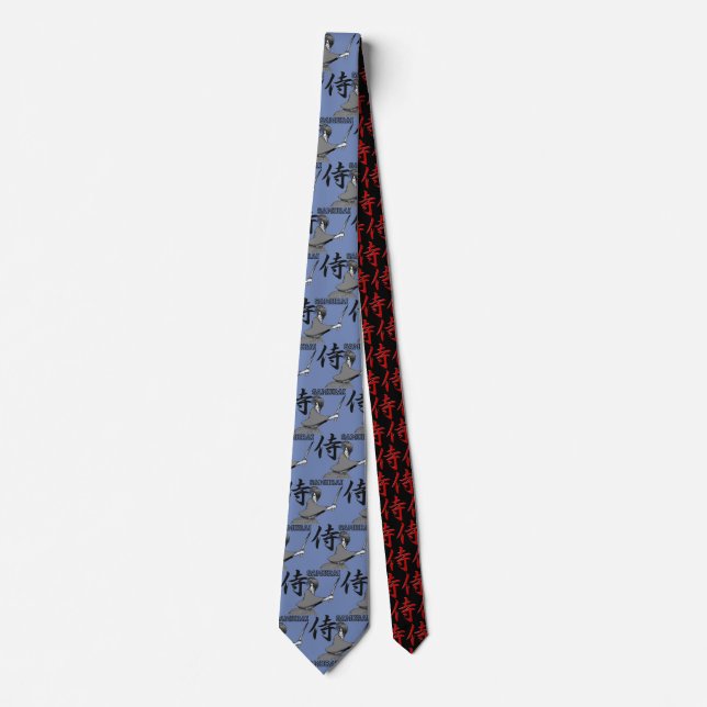 samurai manga boy japan neck tie (Front)