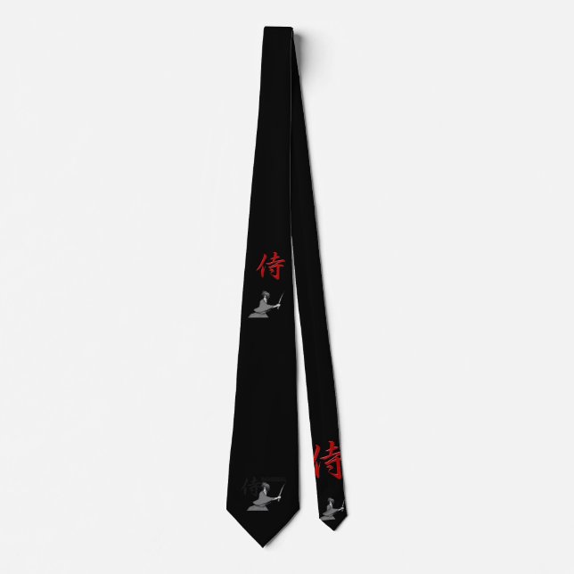 samurai manga boy neck tie (Front)