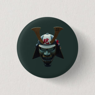 Samurai mask button