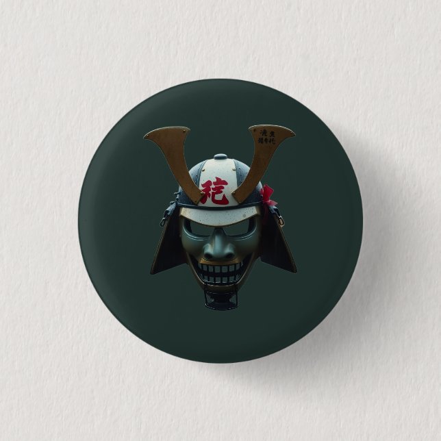 Samurai mask button (Front)