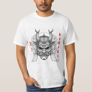 Samurai Masks Craft Coloring In T-Shirt