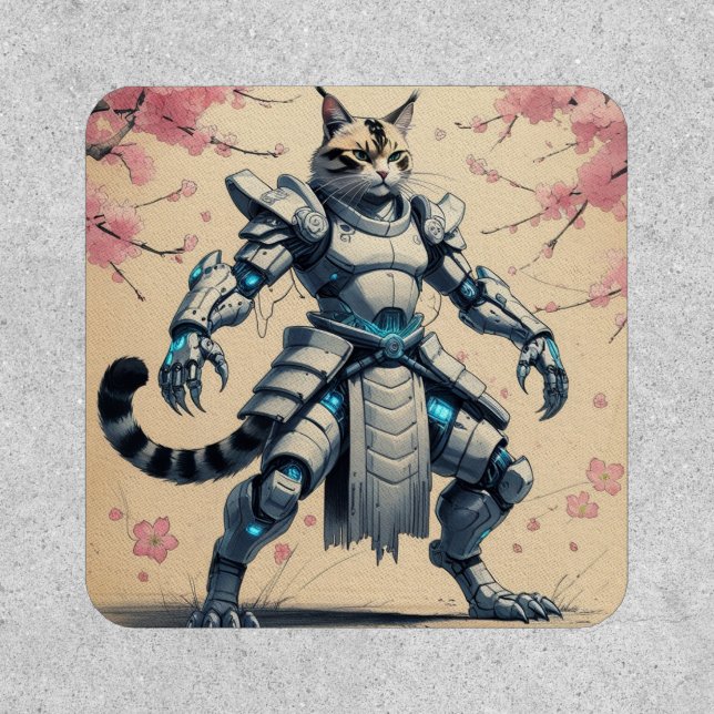 Samurai Mecha Cat Patch (Front)